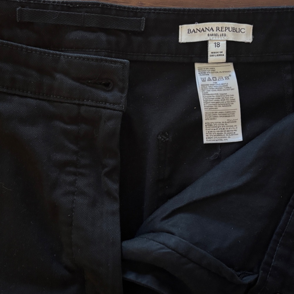 Banana Republic Black Barrel Leg Jeans